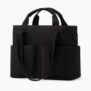 Dagne Dover Small Vida Organic Cotton Tote Black NEW Everyday Tote Beach Tote